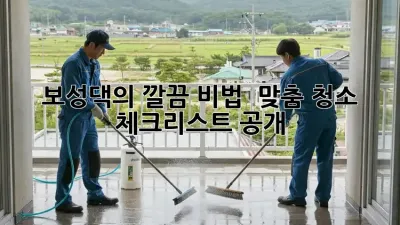 보성댁의 깔끔 비법 ✨ 맞춤 청소 체크리스트 공개!
