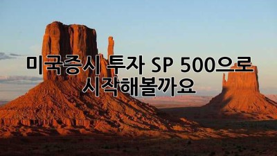 미국증시 투자, SP 500으로 시작해볼까요? 🚀